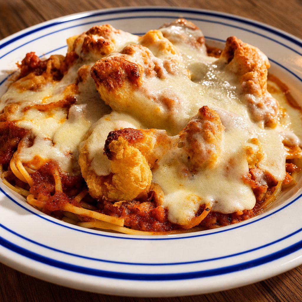 Shrimp Parmigiana.