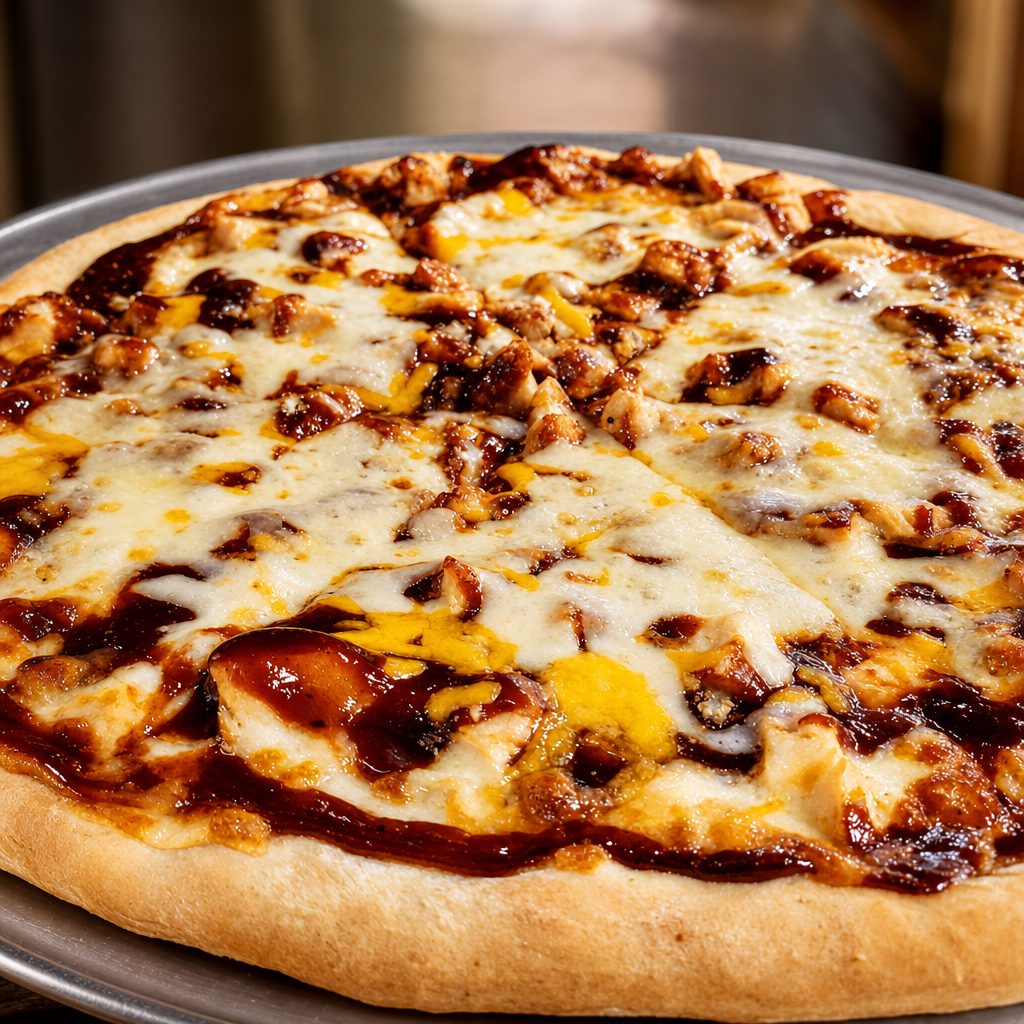 BBQ Chicken Pizza.